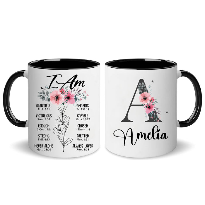 Personalized Christian Gifts For Women Init Letter Coffee Mug 11Oz