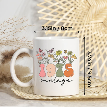 Personalized Initial Monogram Coffee Mugs - Birthday Gifts For Her, Women, Best Friend