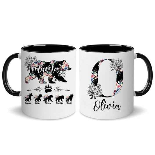 Personalized Init Letter Monogram Birthday Gifts For Mom From Daughters, Son,Kids Coffee