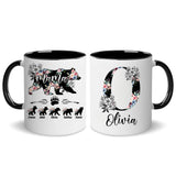 Personalized Init Letter Monogram Birthday Gifts For Mom From Daughters, Son,Kids Coffee