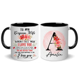 Personalized Customized Gift For Wife Init Letter Custom Coffee Mug 11Oz