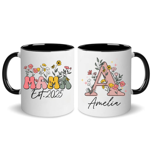 Personalized Init Letter Custom Mug 11Oz, New Mom Gifts For Women, Woman