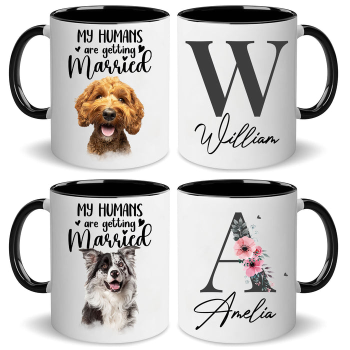 Personalized Gifts For Dog Pet Lovers Init Letter Mug 11Oz, Custom Image Photo & Name