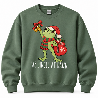 We Jingle At Dawn Frog Funny Christmas T Shirt
