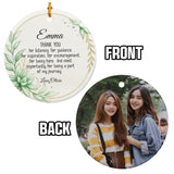 Personalized Thank You Ornament 3D Inflated Effect, Appreciation Gift For Women