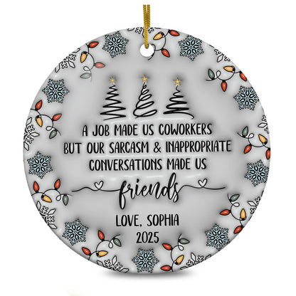 Personalized Ornament 3D Inflated Effect Coworker Gifts For Women