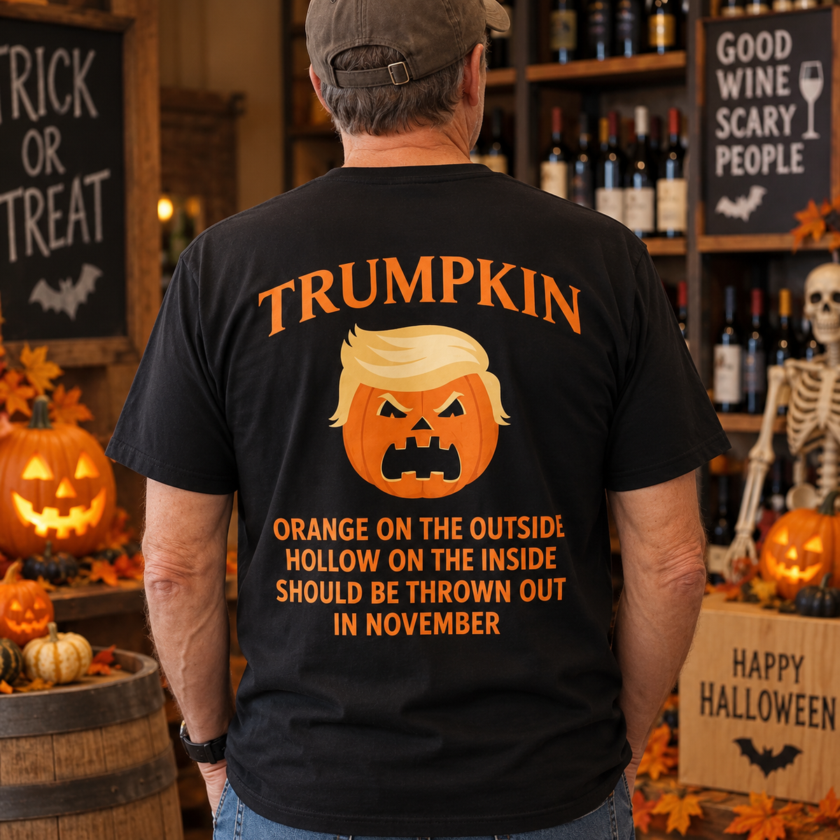 Trumpkin Funny Pumpkin Halloween Sweatshirt & Hoodie, Spooky Season Fall Shirt