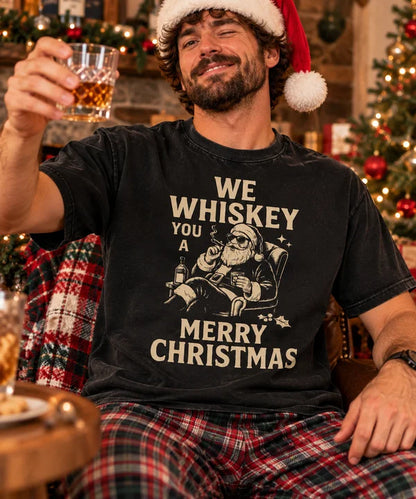 We Whiskey You a Merry Christmas Funny T Shirt