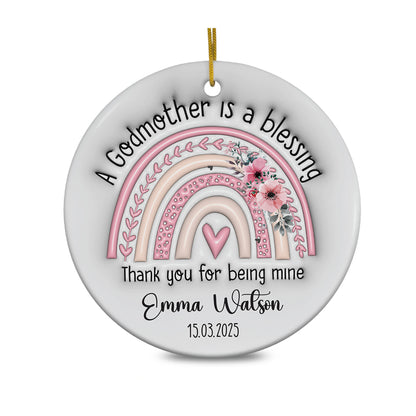 Personalized Ornaments Gifts For Godmother 2025 3D Inflated Effect
