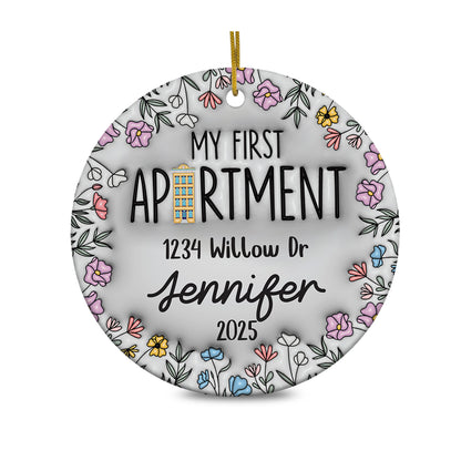 Personalized My First Apartment Ornament, Personalized First Apartment