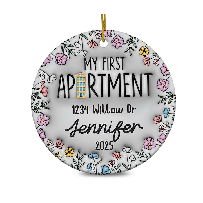 Personalized My First Apartment Ornament, Personalized First Apartment