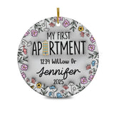 Personalized My First Apartment Ornament, Personalized First Apartment