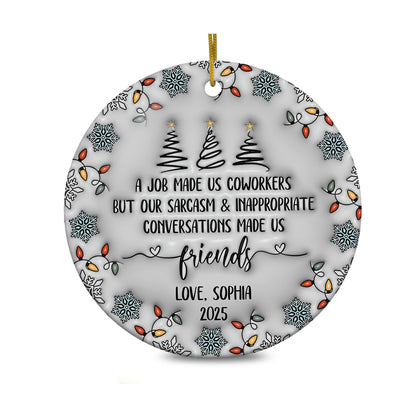 Personalized Ornament 3D Inflated Effect Coworker Gifts For Women