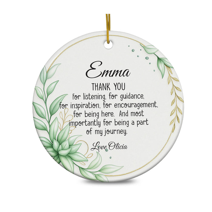 Personalized Thank You Ornament 3D Inflated Effect, Appreciation Gift For Women