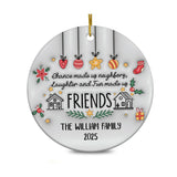 Personalized Neighbor Gifts Friend Ornament 3D Inflated Effect