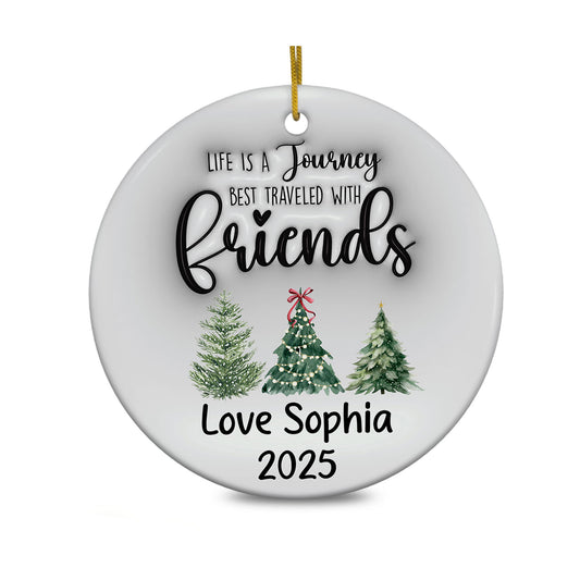 Personalized Friendship Christmas Ornament Custom 3D Inflated Effect Ornaments