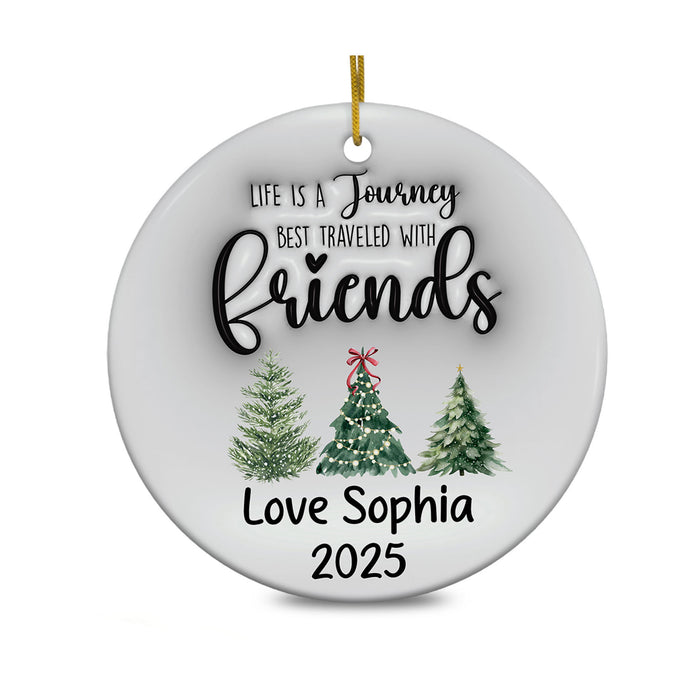 Personalized Friendship Christmas Ornament Custom 3D Inflated Effect Ornaments