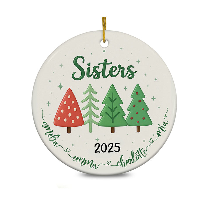 Personalized Sister Ornament 3D Inflated Effect, Gift For Sister Christmas Ornament 2025