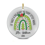 Personalized Teacher Christmas Ornament 3D Inflated Effect
