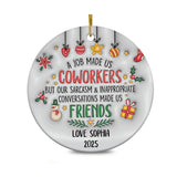 Personalized Ornament 3D Inflated Effect Coworker Custom Coworkers