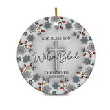 Personalized Christening Custom 3D Inflated Effect Ornament Custom Name