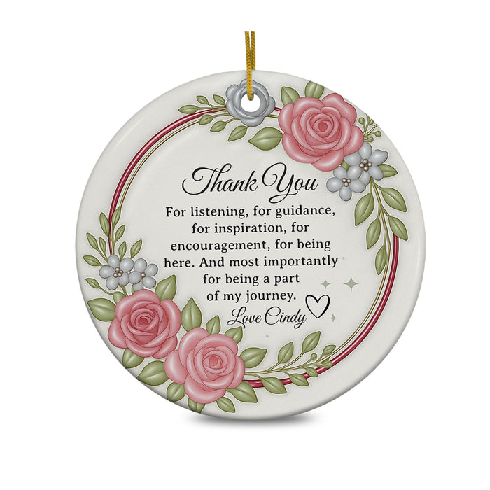 Personalized Thank You Christmas Ornament 3D Inflated Effect Appreciation Gift