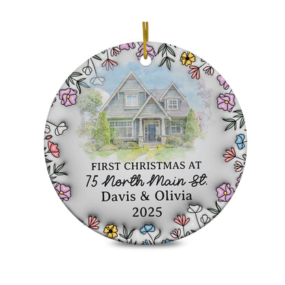 Personalized First Christmas in New Home Ornament 2025 3D Inflated Effect