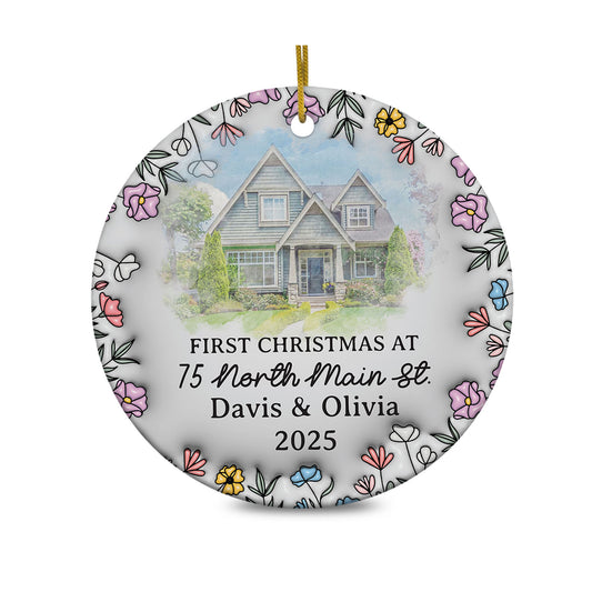 Personalized First Christmas in New Home Ornament 2025 3D Inflated Effect