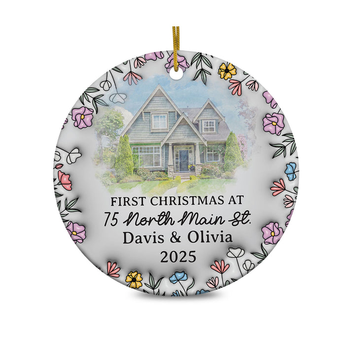 Personalized First Christmas in New Home Ornament 2025 3D Inflated Effect