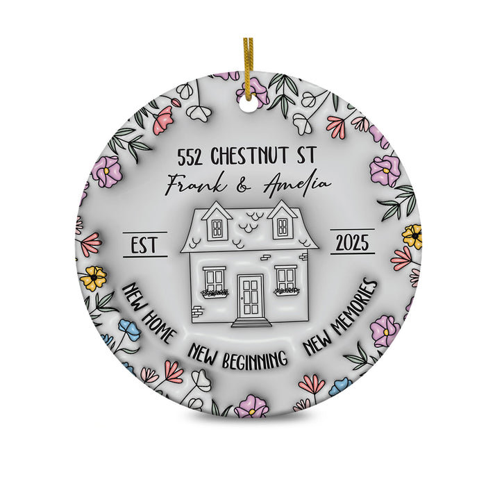 Personalized New Home Ornament 2025 Custom 3D Inflated Effect