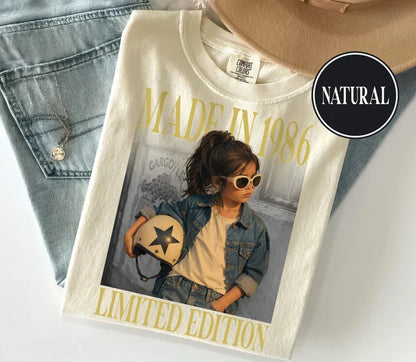Personalized Made in Birth Year Shirt with Custom Photo – Vintage Limited Edition Birthday Gift T-Shirt