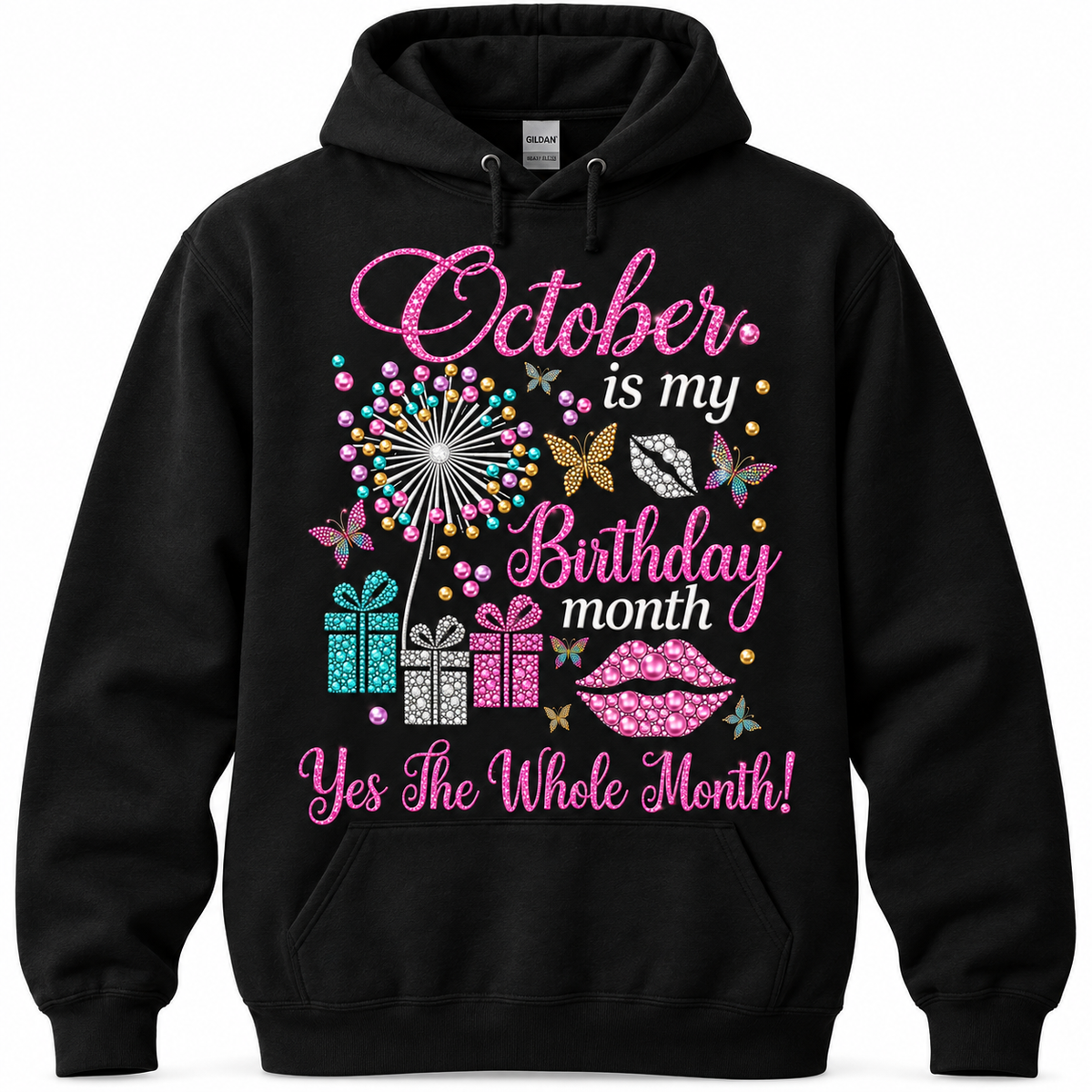 October T Shirt Birthday Whole Month Color