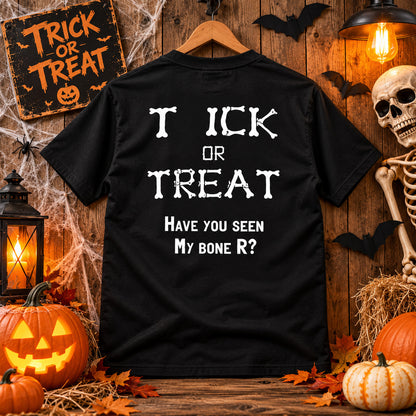Funny Halloween Shirt – Trick or Treat Bone Joke Tee, Spooky Season Gift