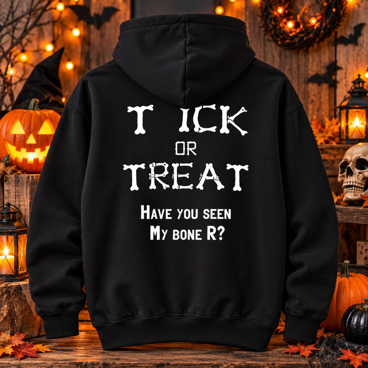 Funny Halloween Shirt – Trick or Treat Bone Joke Tee, Spooky Season Gift