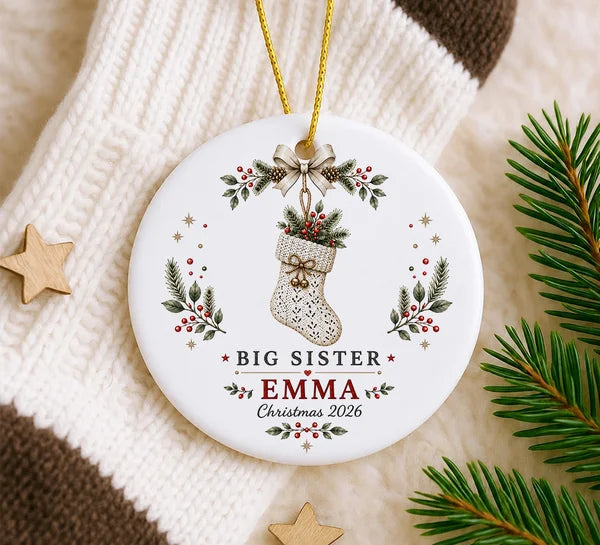 Socks Xmas Set for 3 to 6 Members Including Pets - Personalized Our First Christmas 2026 Keepsake Gift