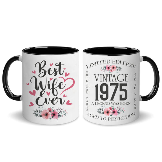 Personalized Wife Coffee Mug Vintage 11Oz 15Oz Custom Year