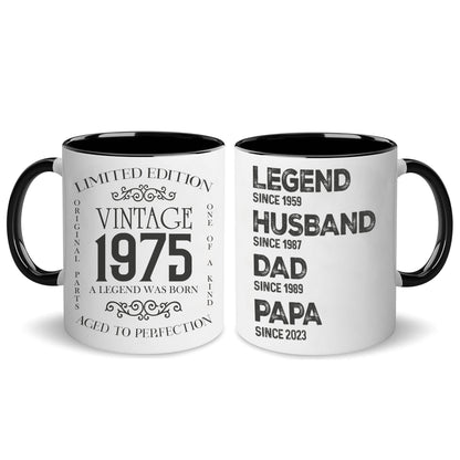 Personalized Vintage Birthday Gifts For Men Custom Coffee Mug 11Oz 15Oz