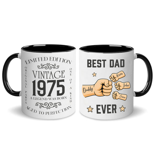 Personalized Vintage Birthday Gifts For Dad Custom Coffee Mug 11Oz 15Oz