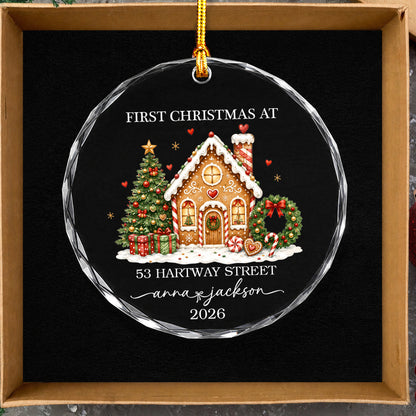 Personalized New Home Ornament, Housewarming gift, Our First christmas Keepsake