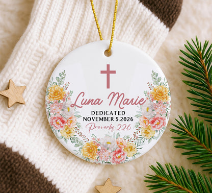 Dedicated Custom Name Ceramic Ornament Xmas 2026