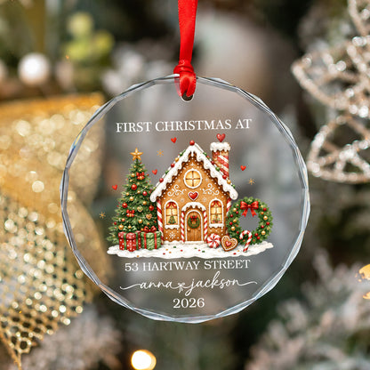 Personalized New Home Ornament, Housewarming gift, Our First christmas Keepsake