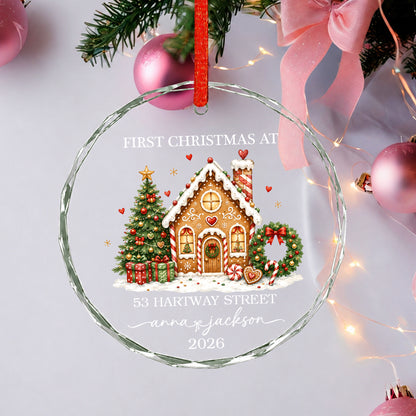 Personalized New Home Ornament, Housewarming gift, Our First christmas Keepsake