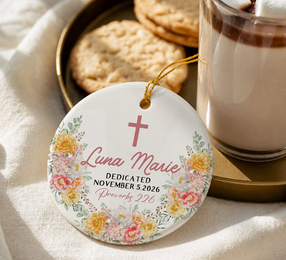 Dedicated Custom Name Ceramic Ornament Xmas 2026