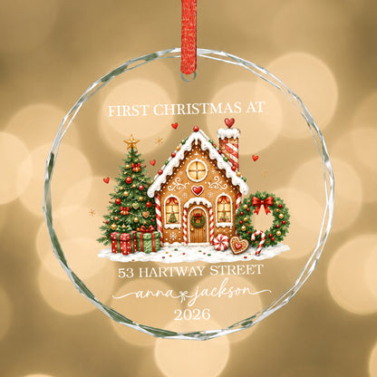 Personalized New Home Ornament, Housewarming gift, Our First christmas Keepsake