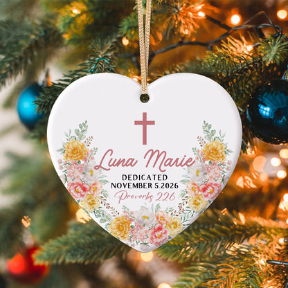 Dedicated Custom Name Ceramic Ornament Xmas 2026