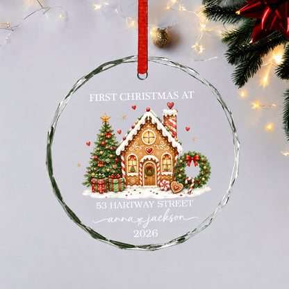 Personalized New Home Ornament, Housewarming gift, Our First christmas Keepsake