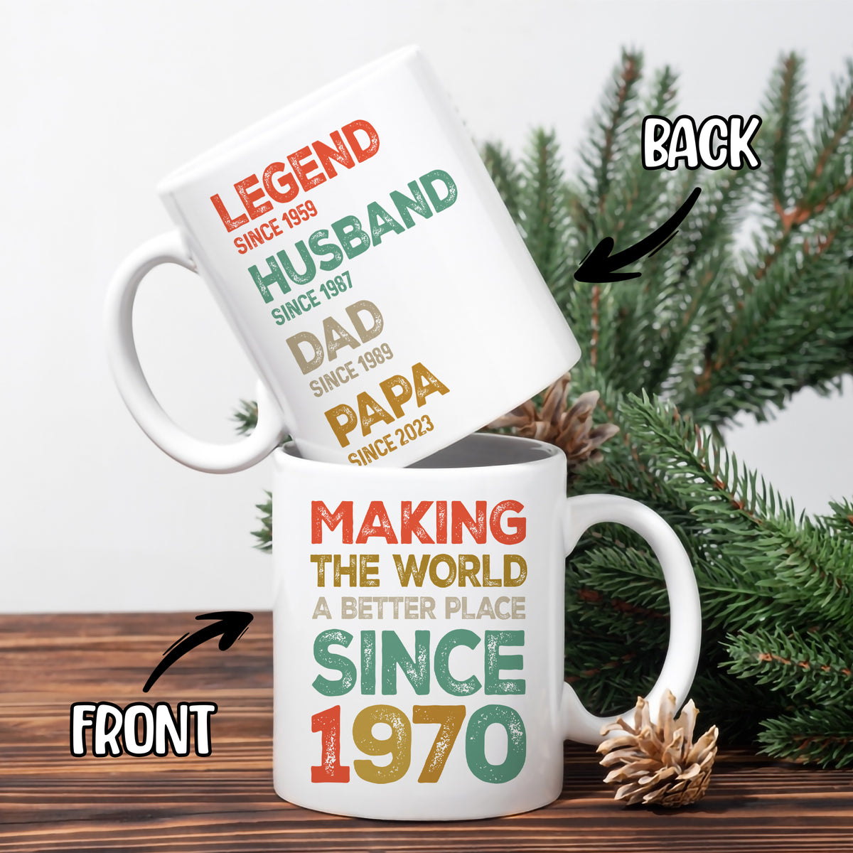 Personalized Birthday Gifts For Dad Custom Coffee Mug 11Oz 15Oz