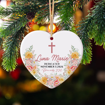 Dedicated Custom Name Ceramic Ornament Xmas 2026