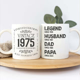 Personalized Vintage Birthday Gifts For Men Custom Coffee Mug 11Oz 15Oz