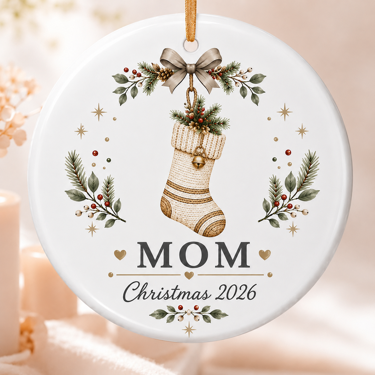 Socks Xmas Set for 3 to 6 Members Including Pets - Personalized Our First Christmas 2026 Keepsake Gift